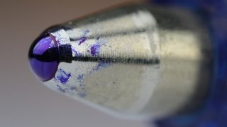 How A Ballpoint Pen Works Close Up [upl. by Nonregla]