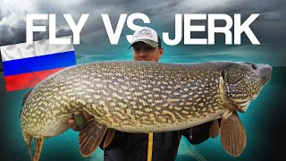 FLY VS JERK  Siberia Edition Pike Fishing in Russia [upl. by Marty]