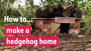 How to make a hedgehog house  Natural History Museum [upl. by Alene]