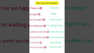 Most common mistakes in English grammar ❌english shorts viralshorts [upl. by Lotsyrk]