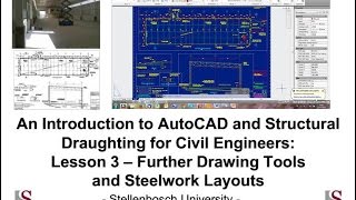 Introduction to AutoCAD amp Structural Draughting for Civil Engineers  Tutorial 3 General Drawing [upl. by Zahavi]