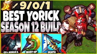 The Best New Season 12 Yorick BuildGuide to Always CARRY 🔥 LoL Top Yorick Preseason 2022 Gameplay [upl. by Ontine456]