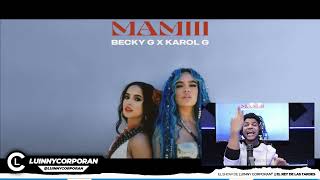 Becky G KAROL G  MAMIII VIDEO REACCION [upl. by Possing]