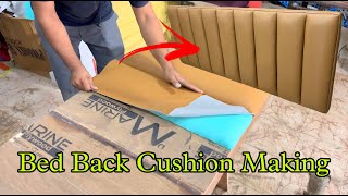 Tufted Headboard For Bed  Bed Back Cushion Making  DIY How To Make Tufted Headboard [upl. by Ijnek925]