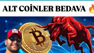 🔥ALT COİNLER BEDAVA BİTCOİN YÜKSELECEKMİ bitcoin alt coinler ne zaman yükselecek [upl. by Hollie220]