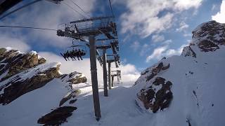 Val dIsere  the upandover chair lift  February 2017 [upl. by Torrence]