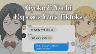 Kiyoko amp Yachi Exposes Yns Tiktoks   Haikyuu Texts 🏐 [upl. by Ellezig]