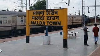 Malda Town railway station West Bengal Indian Railways Video in 4k ultra HD [upl. by Laeira725]