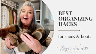 HOW TO MAXIMIZE YOUR SHOE amp BOOT STORAGE in a Small Closet [upl. by Reerg]