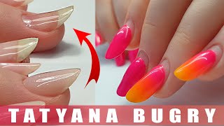 THREE Corrections in ONE Video  Transformation On Nails Growing Up  Nail Corrections w Polygel [upl. by Billye]