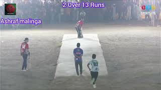 Ashraf Malinga 02 over 12 Runs  Tape ball best bowling in Karachi night tournament [upl. by Ellenij873]