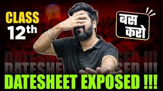 Class 12 Date Sheet 2025 Exposed 🤯 CBSE Date Sheet 2025  Reality of Date Sheet for Class 12 🙄 ✅ [upl. by Ynneb436]