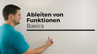 Ableitung Ableiten von Funktionen Basics Grundlagen Differenzieren  Mathe by Daniel Jung [upl. by Buskus]