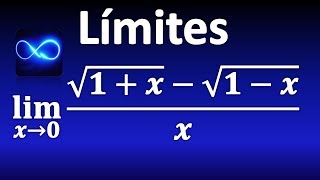 38 Límite con indeterminación 00 con raíz cuadrada racionalizando [upl. by Noiwtna]