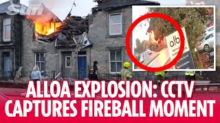 ALLOA EXPLOSION CCTV captures moment fireball explodes destroying Alloa flat [upl. by Reema]