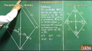 PARALELOGRAMOS  ROMBO  EJERCICIO  RESUELTO [upl. by Sueaddaht]