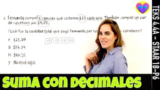 Suma con punto decimal problema razonado para Educación primaria  sumas y restas con decimales [upl. by Sigmund]