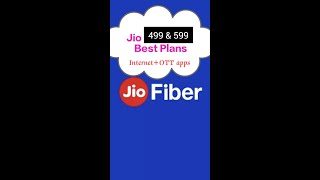 Jio fiber Internet  OTT Plans 499 amp 599 shorts [upl. by Anelehs]