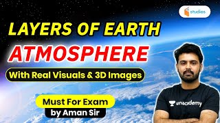 Layers of Earth Atmosphere  Real Visuals amp 3D Images  Atmosphere of Earth  GK by Aman Sir [upl. by Marlo]