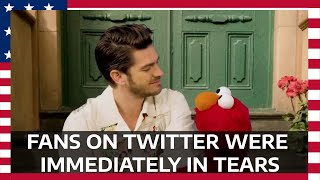 Fans in tears after watching Andrew Garfield talk about his mother’s death with Elmo [upl. by Yong]