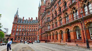 4K Kings Cross St Pancras  Gasholders  London Walking Tour [upl. by Avrit617]