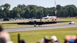 U2 SPY PLANE ROLE DEMO WITH DODGE CHARGER CHASE CAR AT RIAT 2024  4K [upl. by Jessamyn]