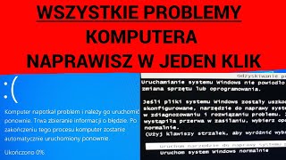 Napraw WSZYSTKIE PROBLEMY z uruchamianiem i pracą Windowsa  NIEBIESKI CZARNY ekran lub inne BŁĘDY [upl. by Arlina]