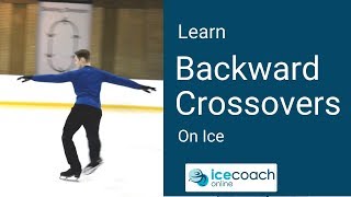 Learn Backward Crossovers on Ice the Easy way Ice Skating Tutorial by Ice Coach Online [upl. by Annayi]