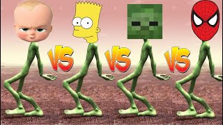 Green Alien Dance  Dame tu cosita  Boss Baby Bart Simpson Zombie  Spiderman and others [upl. by Annirak]