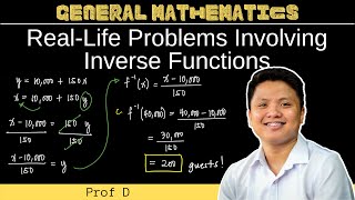 RealLife Problems Involving Inverse Functions  General Mathematics [upl. by Noerb142]