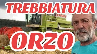 TREBBIATURA ORZO con CLAAS MEGA 202 PRATAVECCHIA DRONERO CUNEO PIEMONTE [upl. by Lapotin]