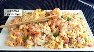 Arroz Frito Tres Delicias con Gambas Receta Exprés en 10 Minutos¡¡¡ [upl. by Huebner944]