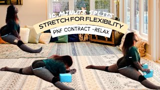 10Minute Front Splits PNF Contract Relax Method  Stretching Routine for Flexibility🤸‍♀️ [upl. by Ytte]