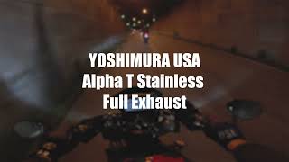 SUZUKI SV650 YOSHIMURA USA Alpha T Stainless Full Exhaust In JAPAN [upl. by Beutner628]