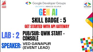 PubSub Qwik Start  Console  GSP096Solution  GDG on Campus NBNSCOE [upl. by Odirfliw564]