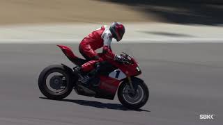 Carl Fogarty on Panigale V4 916 Anniversary at Laguna Seca [upl. by Lokim]