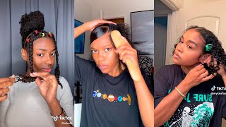 20 SIMPLE NATURAL HAIRSTYLES TUTORIALS 💞 PROTECTIVE HAIRSTYLES COMPILATION [upl. by Raycher]