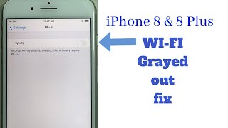 iPhone88plus wifi Greyed out Fix Cant turn on wifi on iPhone88plus [upl. by Allina]