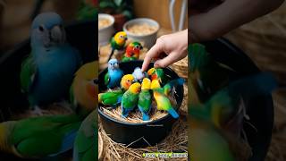 OMG TINNY PARROTS 🦜 shorts parrot viralshorts [upl. by Yemerej]