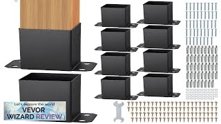 VEVOR 10 Pack 4x4 Post Base Brackets Heavy Duty Wood Post Fence Review [upl. by Gundry]