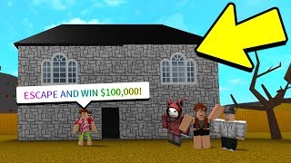 ESCAPE THE ROBLOX HAUNTED HOUSE FOR 100000 ONE CHANCE [upl. by Rosco]