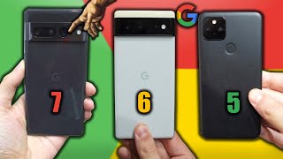 Las CÁMARAS de DIOS  Google Pixel 7 vs Pixel 6 vs Pixel 5 [upl. by Acceb]