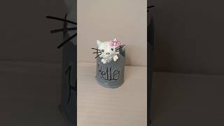 DIY  Hello Kitty Desk decor  Mini Organizer  Hello kitty craft ideas craft hellokitty [upl. by Nitneuq]