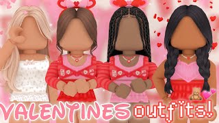 Aesthetic Roblox VALENTINES OUTFITS WITH CODES  LINKS  BLOXBURG BROOKHAVEN BERRY AVENUE [upl. by Yajet]