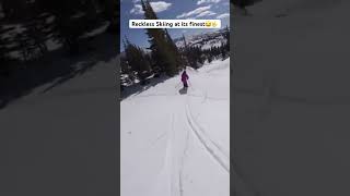 If you ain’t crashin out you ain’t trying😂 snowski snowboarding wintersport skiseason [upl. by Laughry]