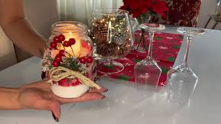 3 Decorações simples de natal para sua mesa [upl. by Irmina]