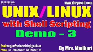 UNIXLINUX with Shell Scripting tutorials  Demo  3  by Mrs Madhuri on 20062024 1030AM IST [upl. by Burgener]