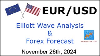 EUR USD Elliott Wave Analysis  Forex Forecast  November 26 2024  EURUSD Analysis Today [upl. by Hahsi]