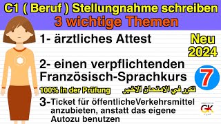 C1  Beruf  Stellungnahme schreiben  3 wichtige Themen  Part 7  neu 2024 [upl. by Anibor]