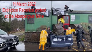 EXTINCTION REBELLION WALES ROOFTOP PROTEST AT THE ABERPERGWM MINE GLYNNEATH NEATH 11 MARCH 2022 [upl. by Hung]